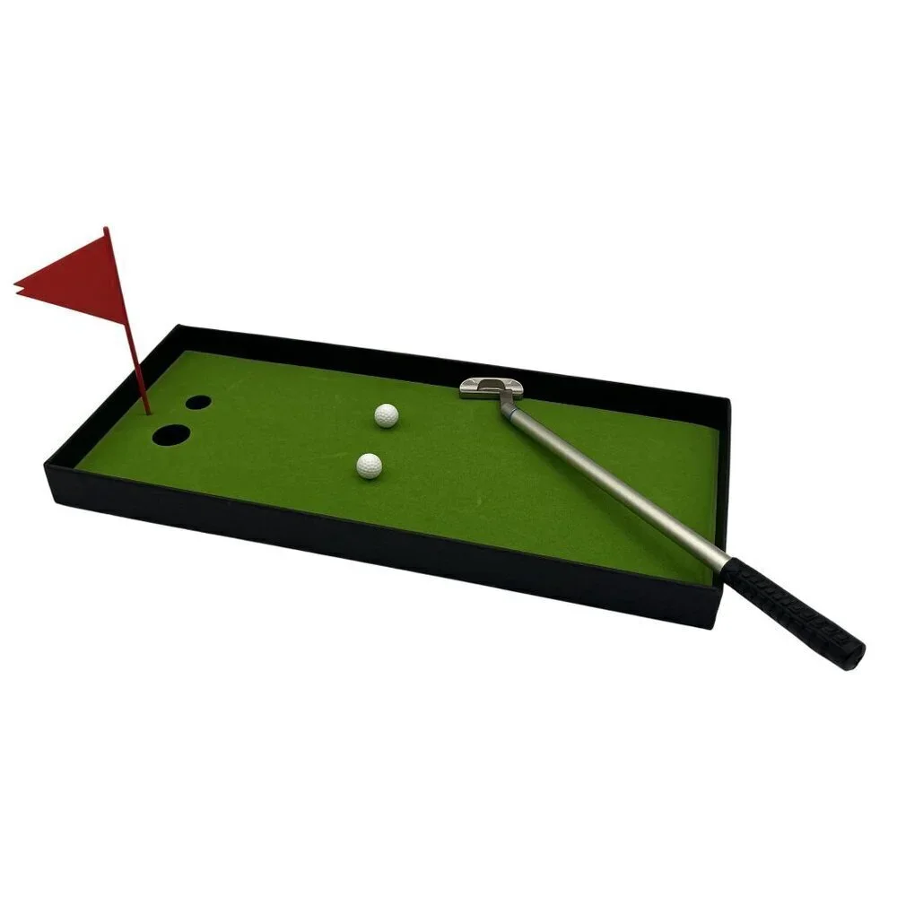 Mini Golf Club 6 Pens Two Sets Desktop Putting Game Accessories Office Dad Gift